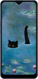2D пластиковий чехол Із зображенням кота та водяної лілії Monet для Samsung Galaxy A10s A107F - 6519t-1776 изображение 