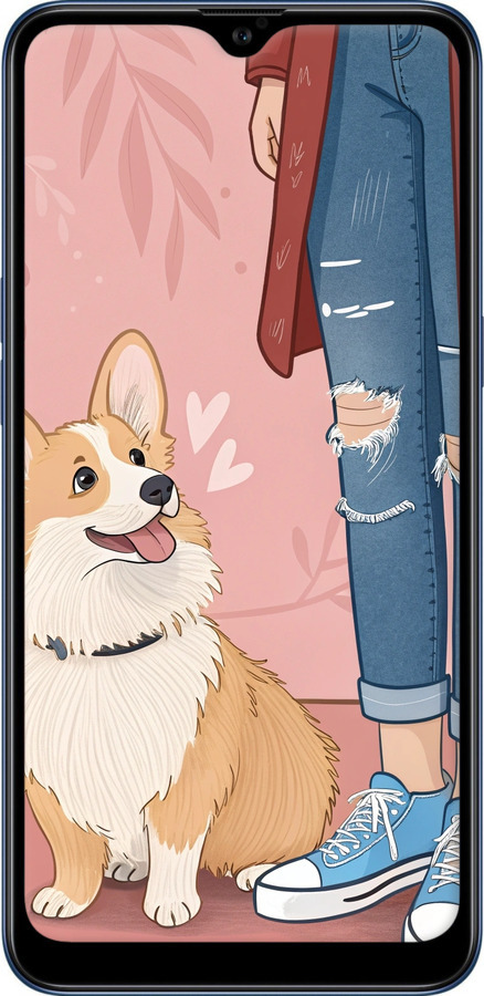 2D пластиковый чехол Корги 3 для Samsung Galaxy A10s A107F - 6707t-1776 изображение 