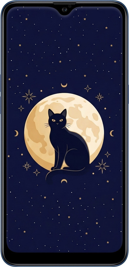 Силиконовый чехол Cute Cat Celestial/Witchy для Samsung Galaxy A10s A107F - 6787u-1776 изображение 