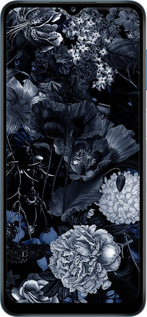 TPU чехол Абстрактный цветочный рисунок в синих тонах для Samsung Galaxy A12 A125F - 6539b-2201 изображение 