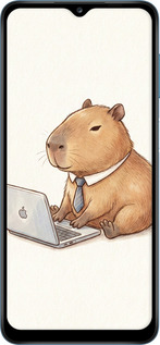 TPU чехол Funny Capybara CEO Working для Samsung Galaxy M12 M127F - 6777b-2360 изображение 