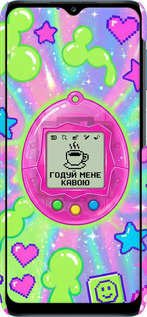 3D пластиковый матовый чехол Y2K Aesthetic Retro Pet: Годуй мене кавою для Samsung Galaxy A12 A125F - 6784m-2201 изображение 