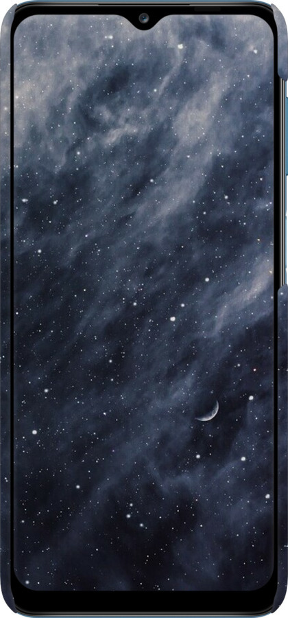3D пластиковий матовий чехол Сині хмари, Синій місяць для Samsung Galaxy M12 M127F - 6398m-2360 изображение 