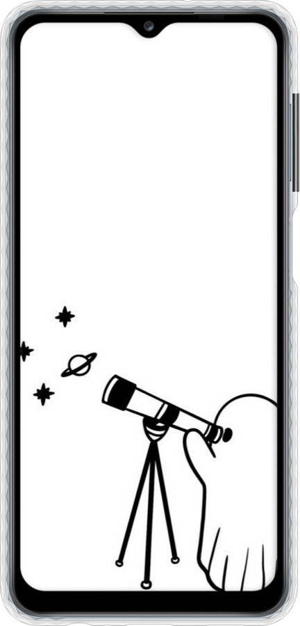 Чехол Bumper чехол Привидение астроном для Samsung Galaxy A12 A125F - 6444pc-2201 изображение 