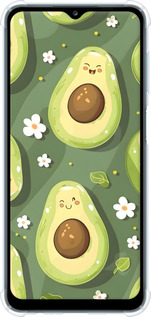 Силикон с усиленными углами чехол Авокадо для Samsung Galaxy M12 M127F - 6380sp-2360 изображение 