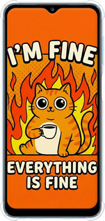 Силикон с усиленными углами чехол Funny Cat для Samsung Galaxy A12 A125F - 6786sp-2201 изображение 