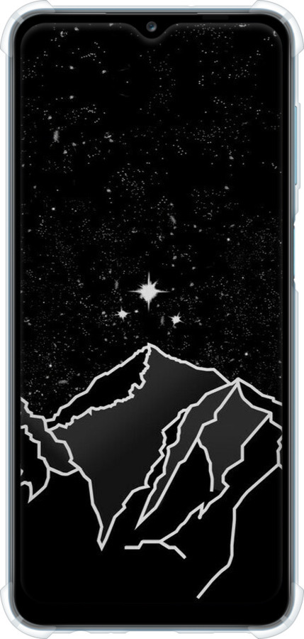 Силикон с усиленными углами чехол Минималистический горный пейзаж для Samsung Galaxy A12 A125F - 6438sp-2201 изображение 