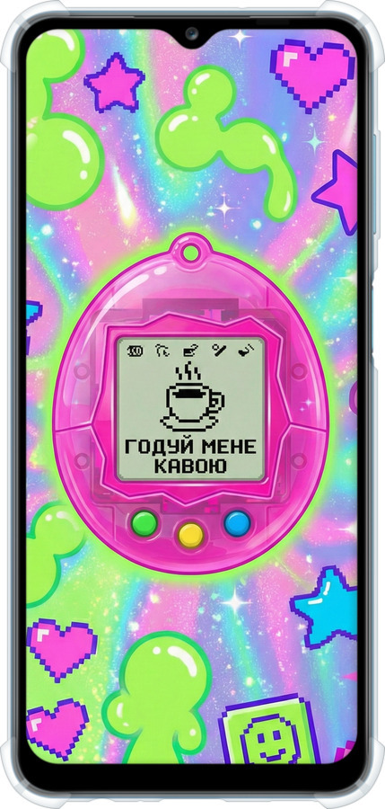 Силикон с усиленными углами чехол Y2K Aesthetic Retro Pet: Годуй мене кавою для Samsung Galaxy M12 M127F - 6784sp-2360 изображение 