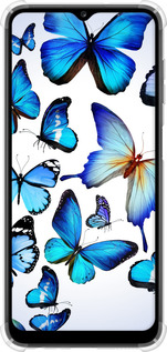 Силикон с усиленными углами чехол Бабочки для Samsung Galaxy A13 A135F - 6023sp-2498 изображение 
