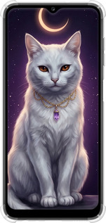 Силіконовий протиударний с посиленими кутами чехол Mystic White Cat Gothic Dark Purple Gold для Samsung Galaxy A13 A135F - 6805sp-2498 изображение 