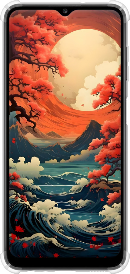 Силикон с усиленными углами чехол Природа японии для Samsung Galaxy A13 A135F - 6327sp-2498 изображение 