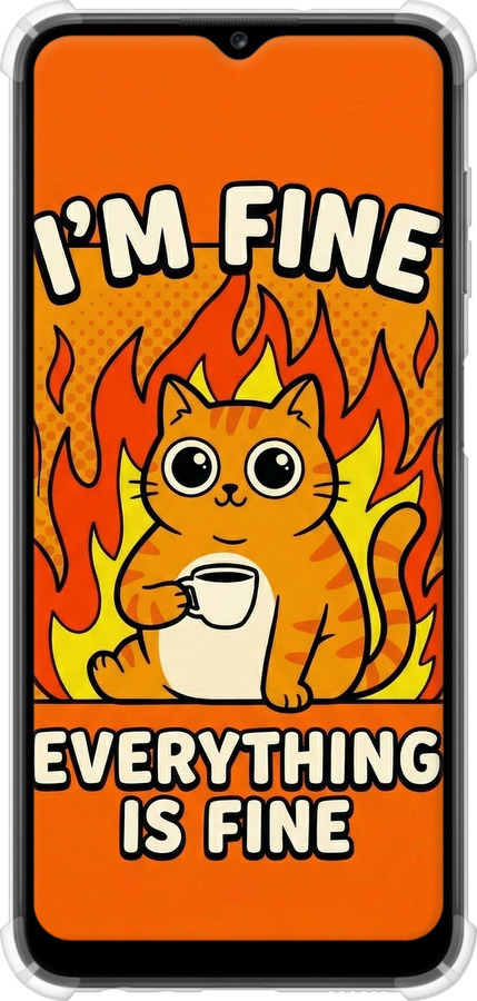 Силикон с усиленными углами чехол Funny Cat для Samsung Galaxy A13 A135F - 6786sp-2498 изображение 