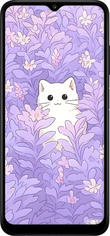 Силиконовый чехол Котик в цветах для Samsung Galaxy A13 A135F - 6390u-2498 изображение 
