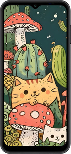 TPU чехол Коты грибы для Samsung Galaxy A14 A145F - 6321b-2937 изображение 