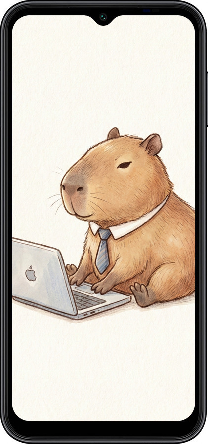 TPU чехол Funny Capybara CEO Working для Samsung Galaxy A14 A145F - 6777b-2937 изображение 