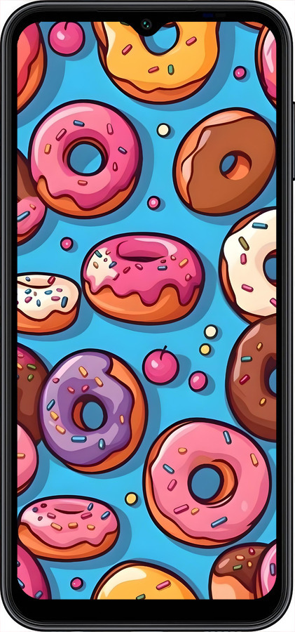 Силиконовый чехол Пончики для Samsung Galaxy A14 A145F - 6318u-2937 изображение 