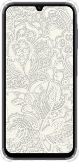 Силіконовий протиударний с посиленими кутами чехол Біле мереживо для Samsung Galaxy A15 - 4383sp-3357 изображение 