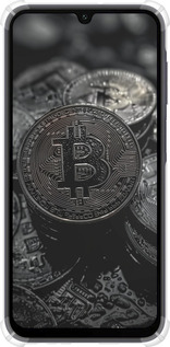 Силикон с усиленными углами чехол Black Bitcoin для Samsung Galaxy A15 - 6090sp-3357 изображение 