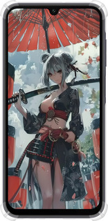 Силикон с усиленными углами чехол Гейша-воин для Samsung Galaxy A15 - 6124sp-3357 изображение 