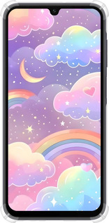 Силикон с усиленными углами чехол Облака и радуга для Samsung Galaxy A15 - 6312sp-3357 изображение 