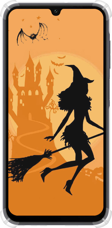 Силикон с усиленными углами чехол Ведьма на метле для Samsung Galaxy A15 - 1184sp-3357 изображение 