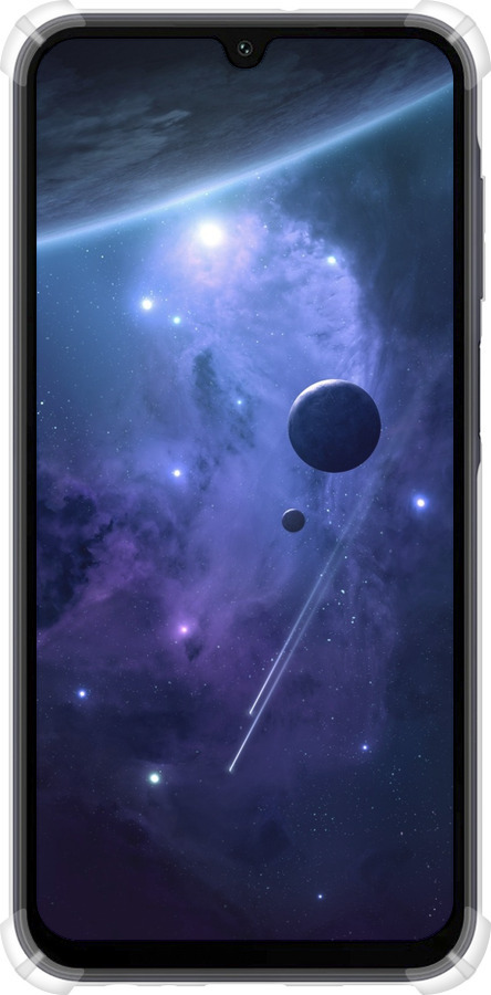 Силикон с усиленными углами чехол Планеты в синем космосе для Samsung Galaxy A15 - 171sp-3357 изображение 
