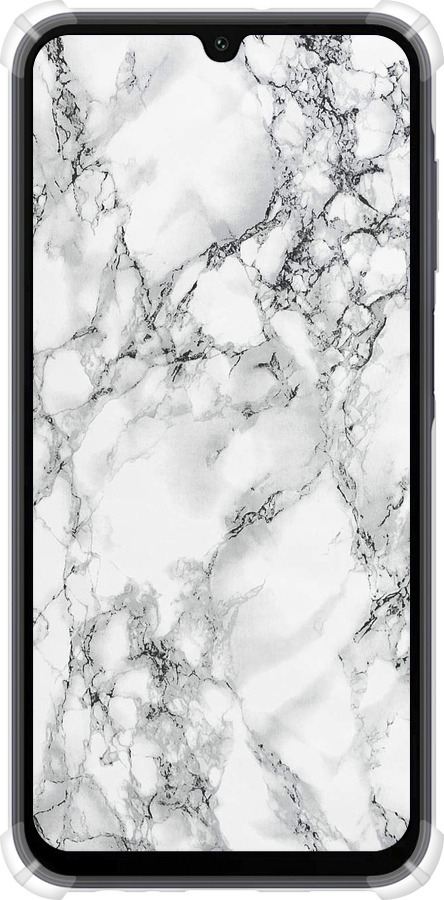 Силіконовий протиударний с посиленими кутами чехол Мармур білий для Samsung Galaxy A15 - 4480sp-3357 изображение 