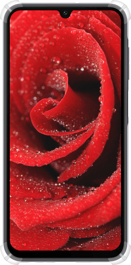 Силикон с усиленными углами чехол Красная роза для Samsung Galaxy A15 - 529sp-3357 изображение 