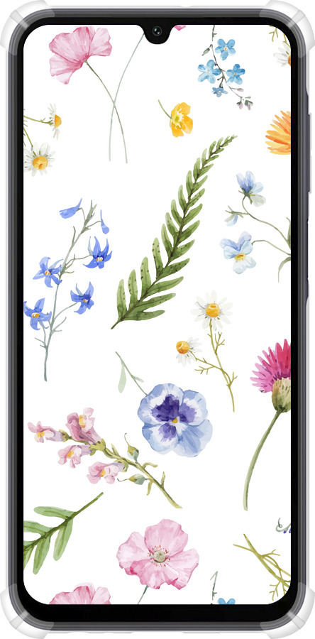 Силикон с усиленными углами чехол Цветочный фон v2 для Samsung Galaxy A15 - 5472sp-3357 изображение 