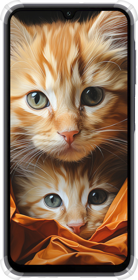 Силикон с усиленными углами чехол Котики 2 для Samsung Galaxy A15 - 5664sp-3357 изображение 