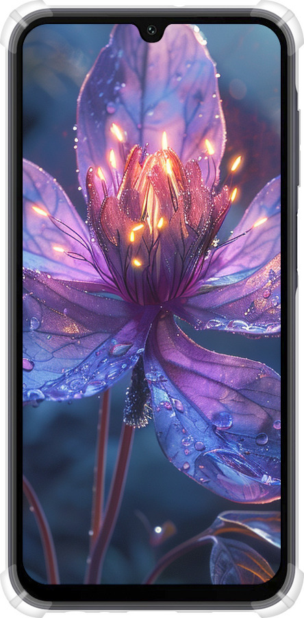 Силіконовий протиударний с посиленими кутами чехол Магічна квітка для Samsung Galaxy A15 - 6038sp-3357 изображение 