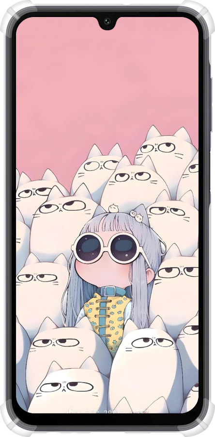 Силикон с усиленными углами чехол Малышка с котами для Samsung Galaxy A15 - 6295sp-3357 изображение 