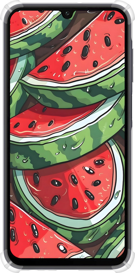 Силикон с усиленными углами чехол Арбуз для Samsung Galaxy A15 - 6315sp-3357 изображение 
