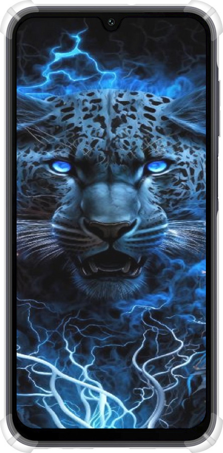 Силіконовий протиударний с посиленими кутами чехол Крижаний леопард для Samsung Galaxy A15 - 6460sp-3357 изображение 