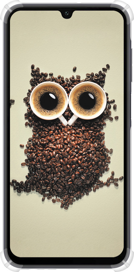 Силикон с усиленными углами чехол Сова из кофе для Samsung Galaxy A15 - 777sp-3357 изображение 