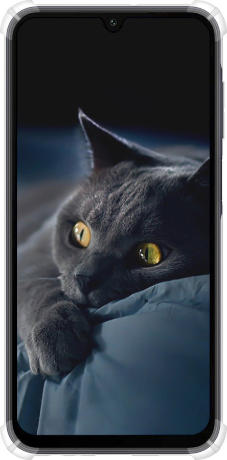 Силіконовий протиударний с посиленими кутами чехол Димчастий кіт для Samsung Galaxy A15 - 825sp-3357 изображение 