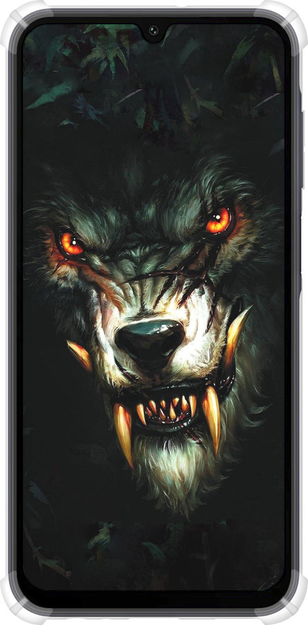Силикон с усиленными углами чехол Дьявольский волк для Samsung Galaxy A15 - 833sp-3357 изображение 