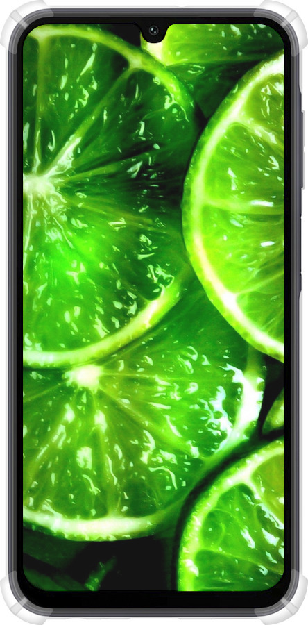 Силикон с усиленными углами чехол Зелёные дольки лимона для Samsung Galaxy A15 - 852sp-3357 изображение 