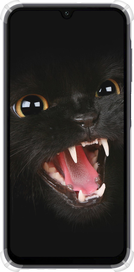 Силикон с усиленными углами чехол Чёрная кошка для Samsung Galaxy A15 - 932sp-3357 изображение 