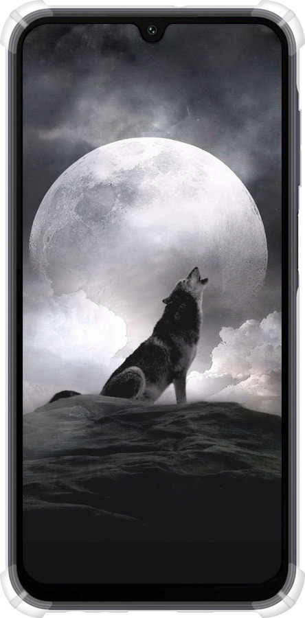 Силикон с усиленными углами чехол Воющий волк для Samsung Galaxy A15 - 934sp-3357 изображение 