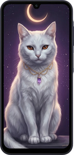 Силиконовый чехол Mystic White Cat Gothic Dark Purple Gold для Samsung Galaxy A15 - 6805u-3357 изображение 