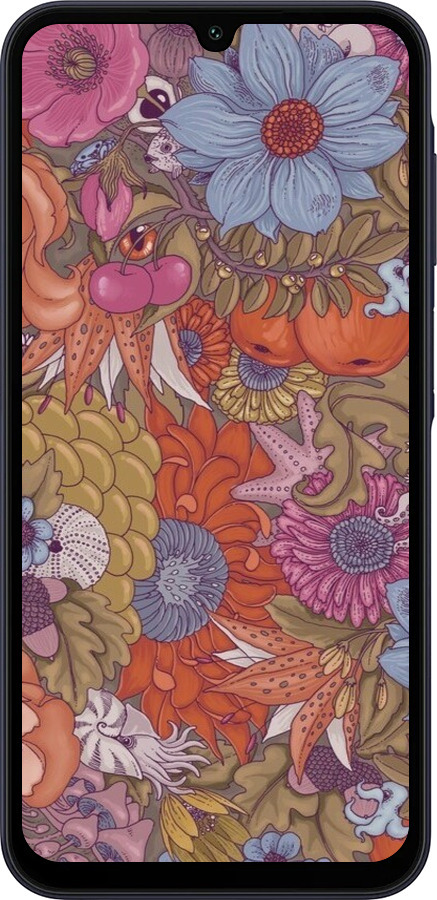 Силиконовый чехол Абстрактные цветы для Samsung Galaxy A15 - 6526u-3357 изображение 