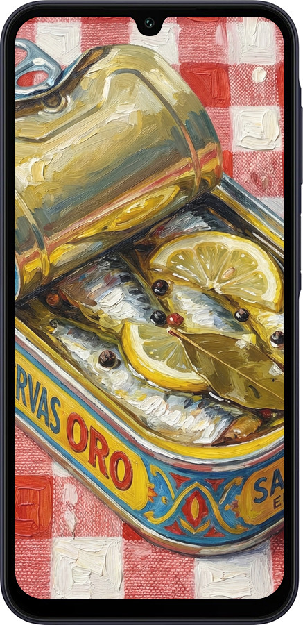 Силиконовый чехол Vintage Sardine Tin Phone для Samsung Galaxy A15 - 6772u-3357 изображение 