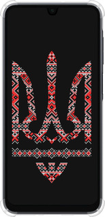 Силикон с усиленными углами чехол Герб - вышиванка на черном фоне для Samsung Galaxy A16 - 1196sp-3775 изображение 