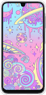 Силикон с усиленными углами чехол Розовая галактика для Samsung Galaxy A16 - 4146sp-3775 изображение 