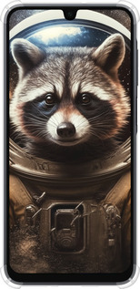 Силикон с усиленными углами чехол Raccoon austronaut для Samsung Galaxy A16 - 5581sp-3775 изображение 