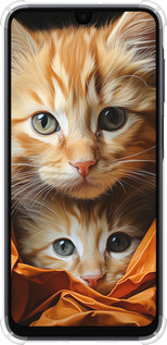 Силикон с усиленными углами чехол Котики 2 для Samsung Galaxy A16 - 5664sp-3775 изображение 