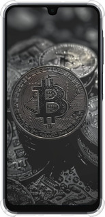 Силикон с усиленными углами чехол Black Bitcoin для Samsung Galaxy A16 - 6090sp-3775 изображение 