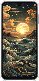 Силикон с усиленными углами чехол Арт волны для Samsung Galaxy A16 - 6332sp-3775 изображение 