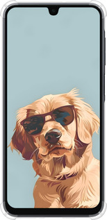 Силикон с усиленными углами чехол Пес в очках для Samsung Galaxy A16 - 6381sp-3775 изображение 